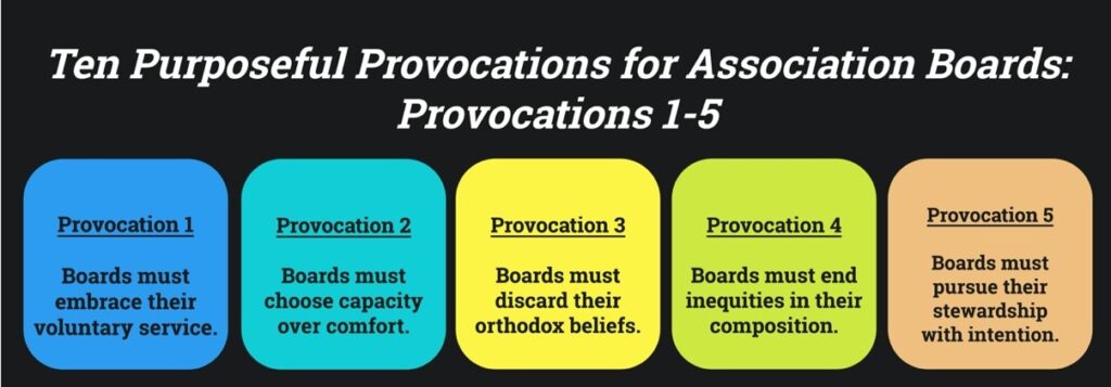 10 Purposeful Provocations for Associations Boards 1 thru 5
